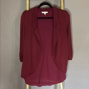 Moa Moa Deep Pink Open Front Blazer